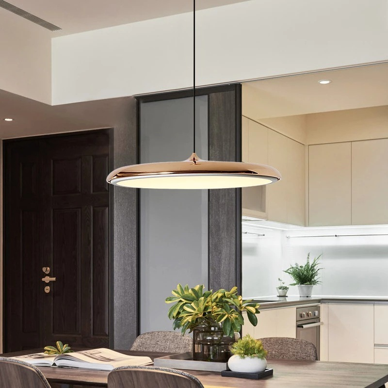 Scandinavian Style Pendant Light with LED, Metal & Acrylic – Luxe Lighting