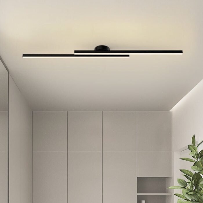 Modern Aluminium Semi Flush Mount LED Ceiling Light – Luxe Lighting