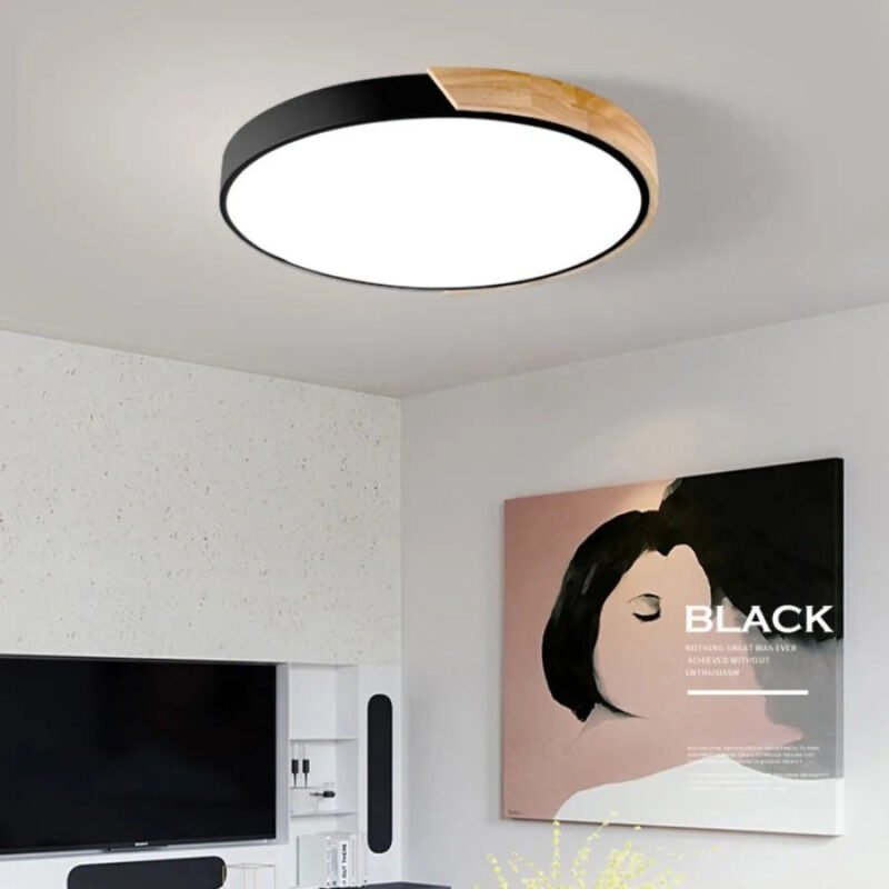 Nordic Wooden Macaroon Ceiling Light for Modern Spaces – Luxe Lighting