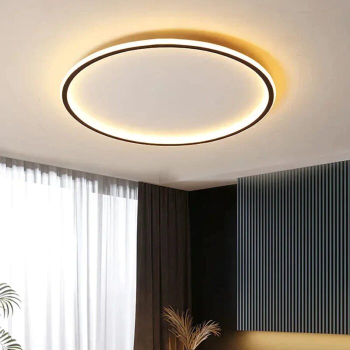 AuroraGlobe LED Ceiling Light - Elegant Scandinavian Style, close-up detail – Luxe Lighting