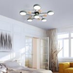 Modern Halo LED Semi-Flush Ceiling Light for Stylish Spaces, close-up detail – Luxe Lighting