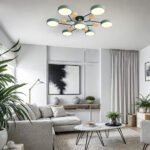 Modern Halo LED Semi-Flush Ceiling Light for Stylish Spaces, alternative view – Luxe Lighting