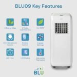 Portable Air Conditioner 9000 BTU, 3-in-1 Cooling, Dehumidifier & Fan, 3 Fan Speeds, Digital Display, Remote Control, Wi