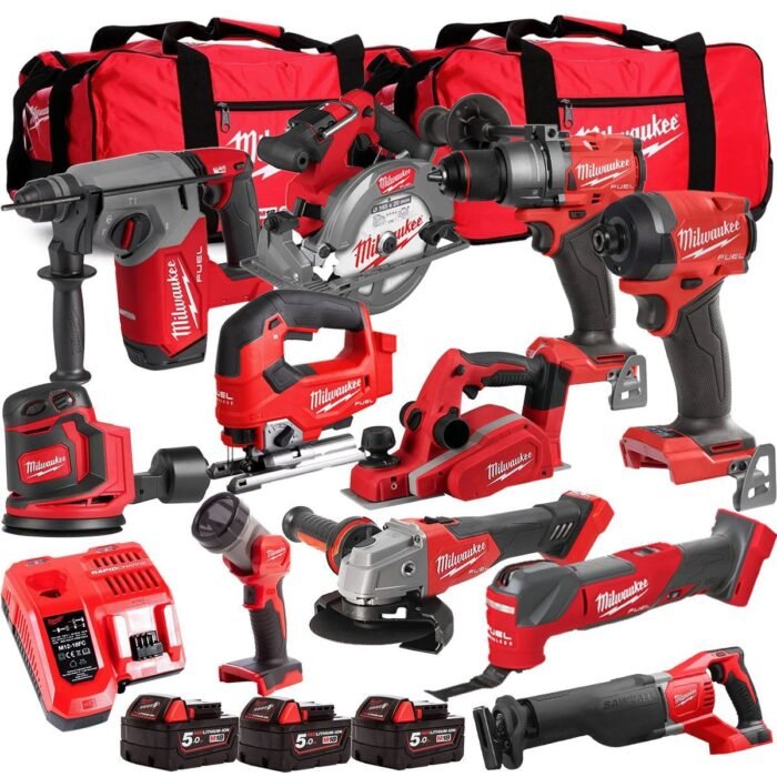 M18FPP6L3-503BK26 18V 11 Piece Tool Kit with 3 x 5.0Ah Batteries Charger &amp