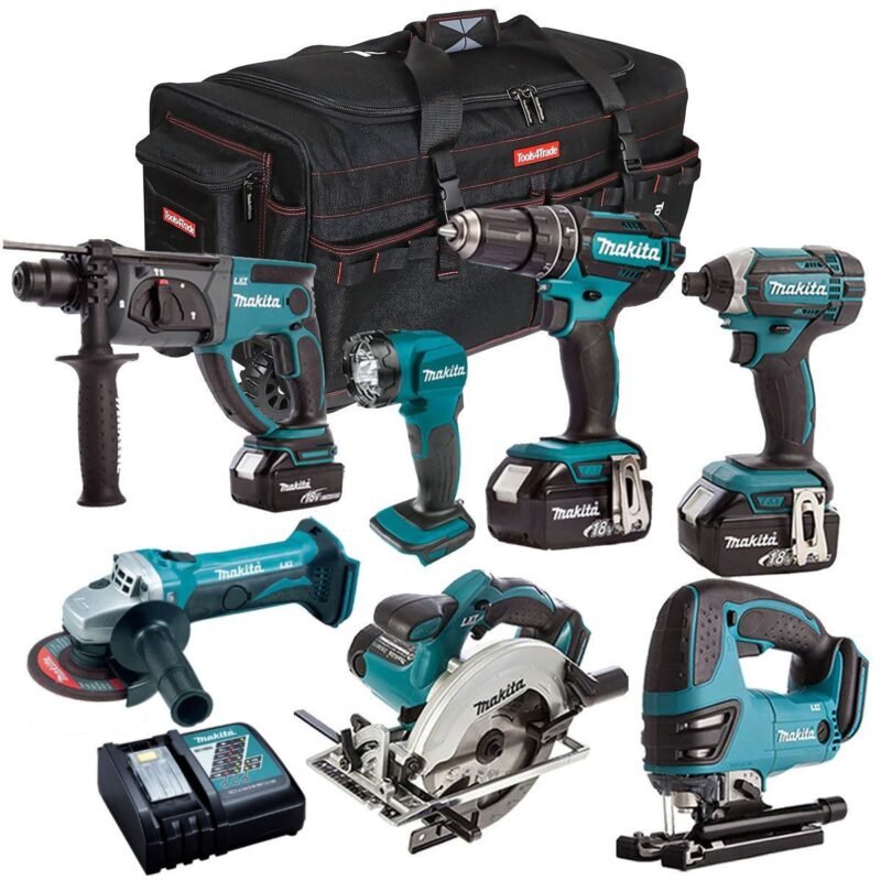 18V 7 Piece Cordless Kit with 3 x 5.0Ah Batteries T4TKIT-44