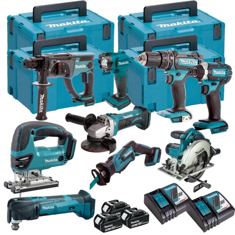18V 9 Piece Power Tool Kit with 3 x 5.0Ah Battery &amp