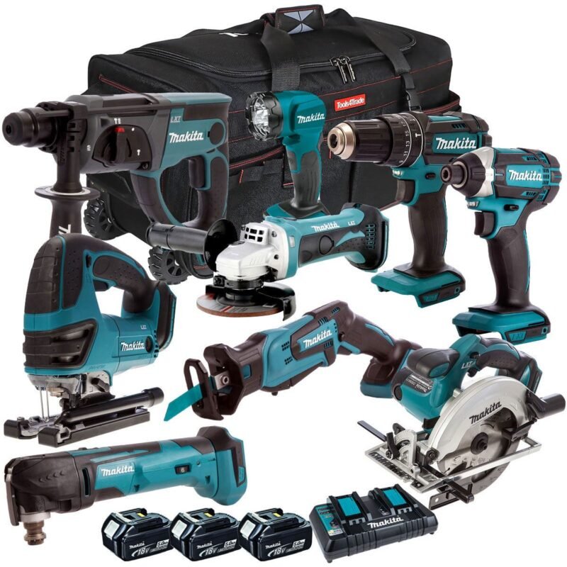 18V 9 Piece Combo Kit with 3 x 5.0Ah Batteries &amp