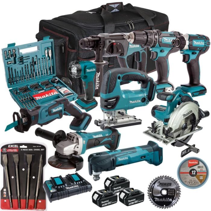 18V 9 Piece Combo Kit with 3 x 5.0Ah Battery Charger &amp