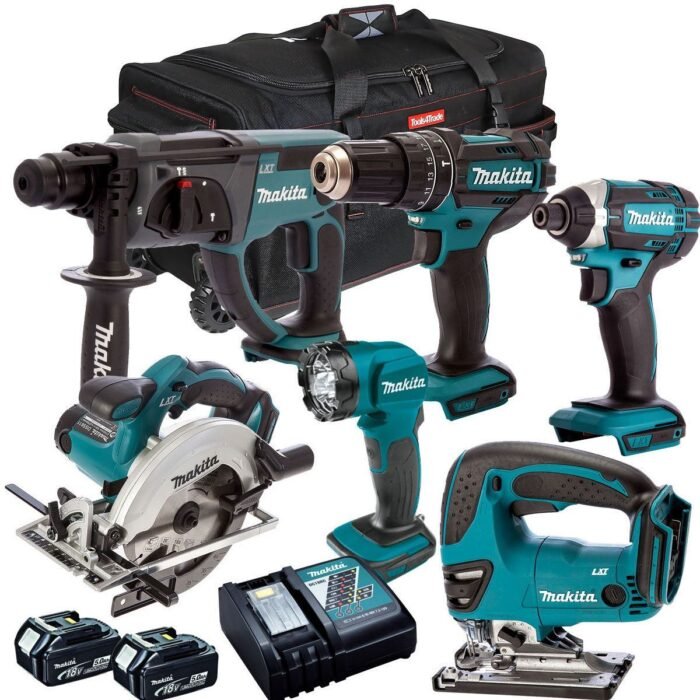 18V 6 Piece Combo Kit with 2 x 5.0Ah Batteries &