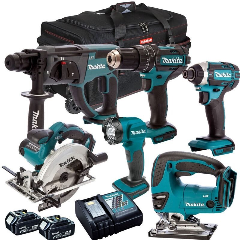 18V 6 Piece Combo Kit with 2 x 5.0Ah Batteries &amp