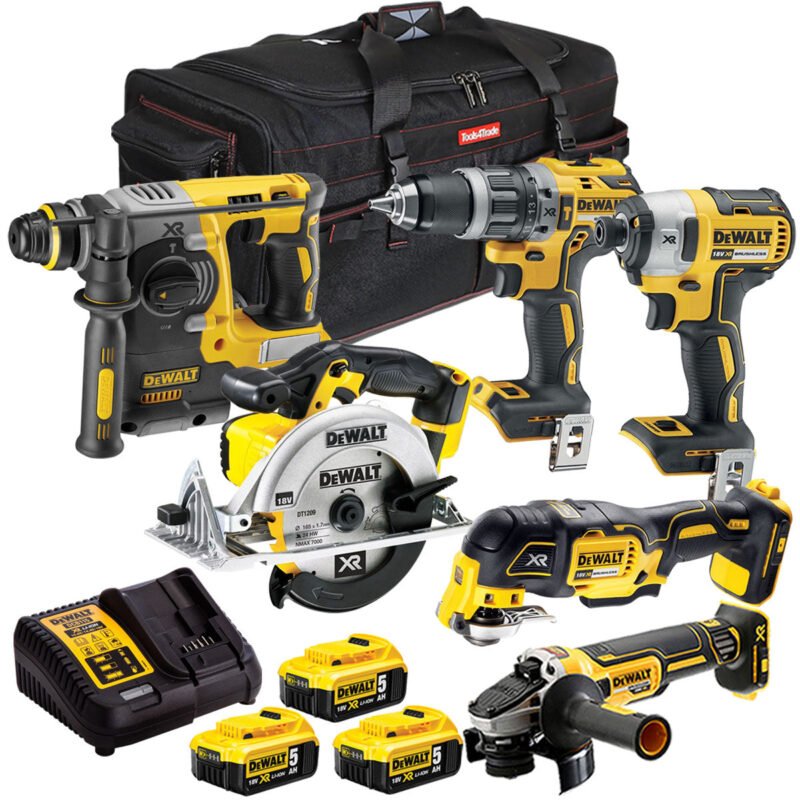 18V 6 Piece Power Tool Kit with 3 x 5.0Ah Battery &amp
