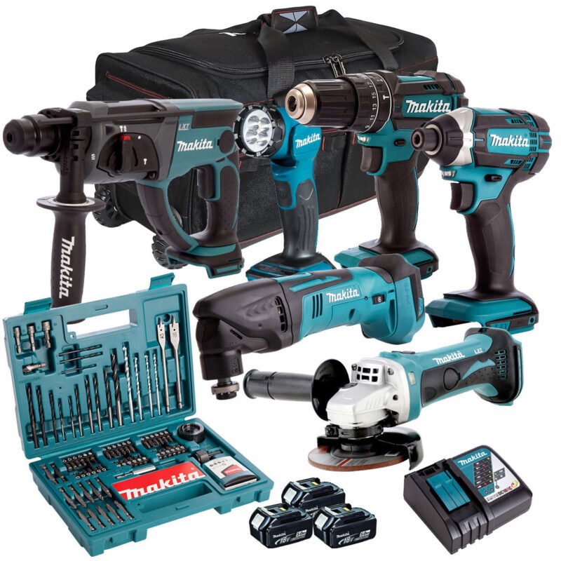 18V 6 Piece Kit with 3 x 5.0Ah Batteries Charger &amp