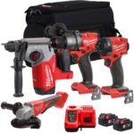M18FPP4Z-503B 18V Brushless 4 Piece Power Tool Kit With 2 x 5.0Ah Batteries Charger &amp