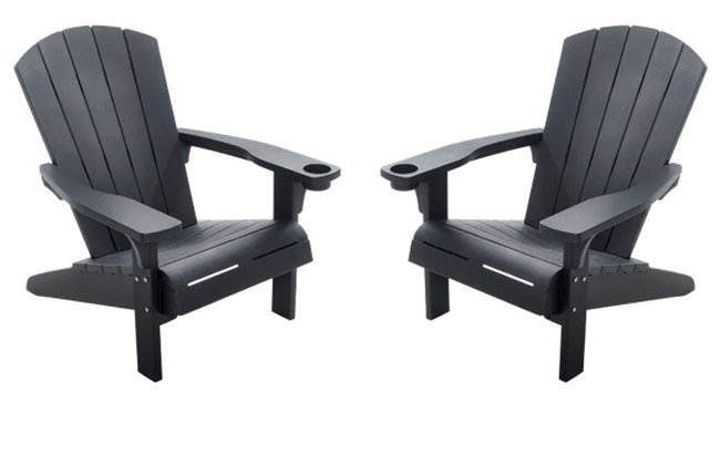 Alpine Adirondack Chair Set - Grey