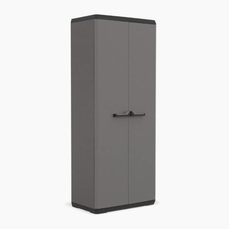 Alto Più Closet, Made of Resin, Grey, 68 x 39 x 166 cm
