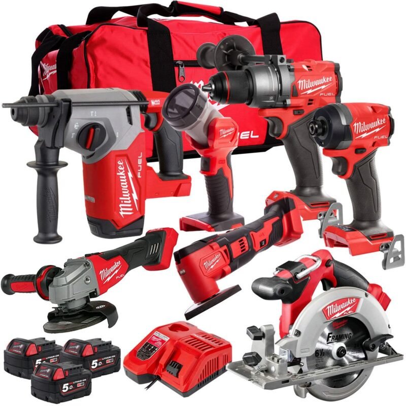 M18FPP7T-503B 18V 7 Piece Power Pack Tool Kit with 3 x 5.0Ah Batteries &amp