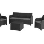 Rosalie 5 seater lounge set with storage table - Grey