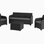 Rosalie 5 seater lounge set with storage table - Grey - view 2