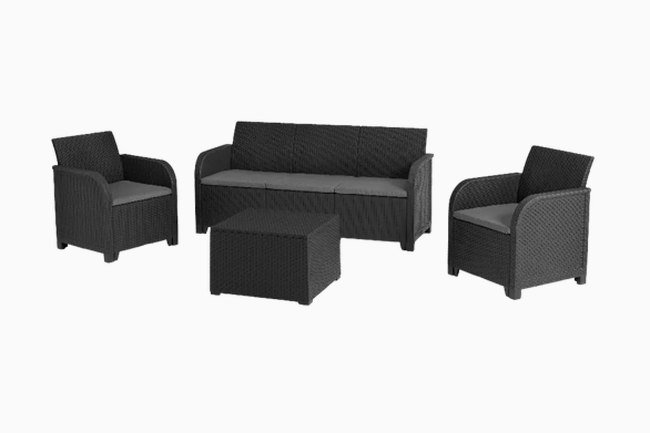 Rosalie 5 seater lounge set with storage table - Grey - view 2