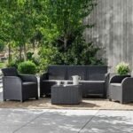 Rosalie 5 seater lounge set with storage table - Grey - view 3