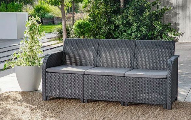 Rosalie 5 seater lounge set with storage table - Grey - view 4