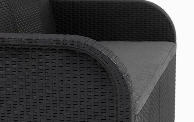 Rosalie 5 seater lounge set with storage table - Grey - view 7